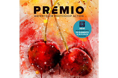  Premio Watercolor Photoshop Action