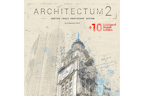 Architectum 2 - Sketch Tools Photoshop Action