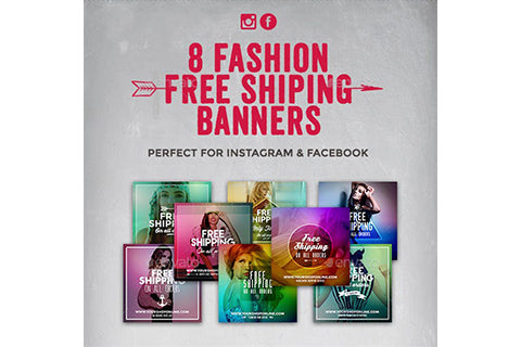 8 Instagram Banners - Free Shipping
