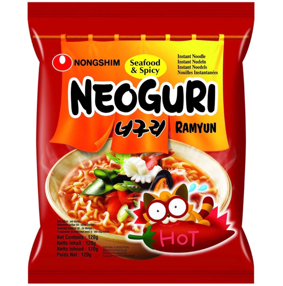 Nongshim instant noodles with seafood 120gr