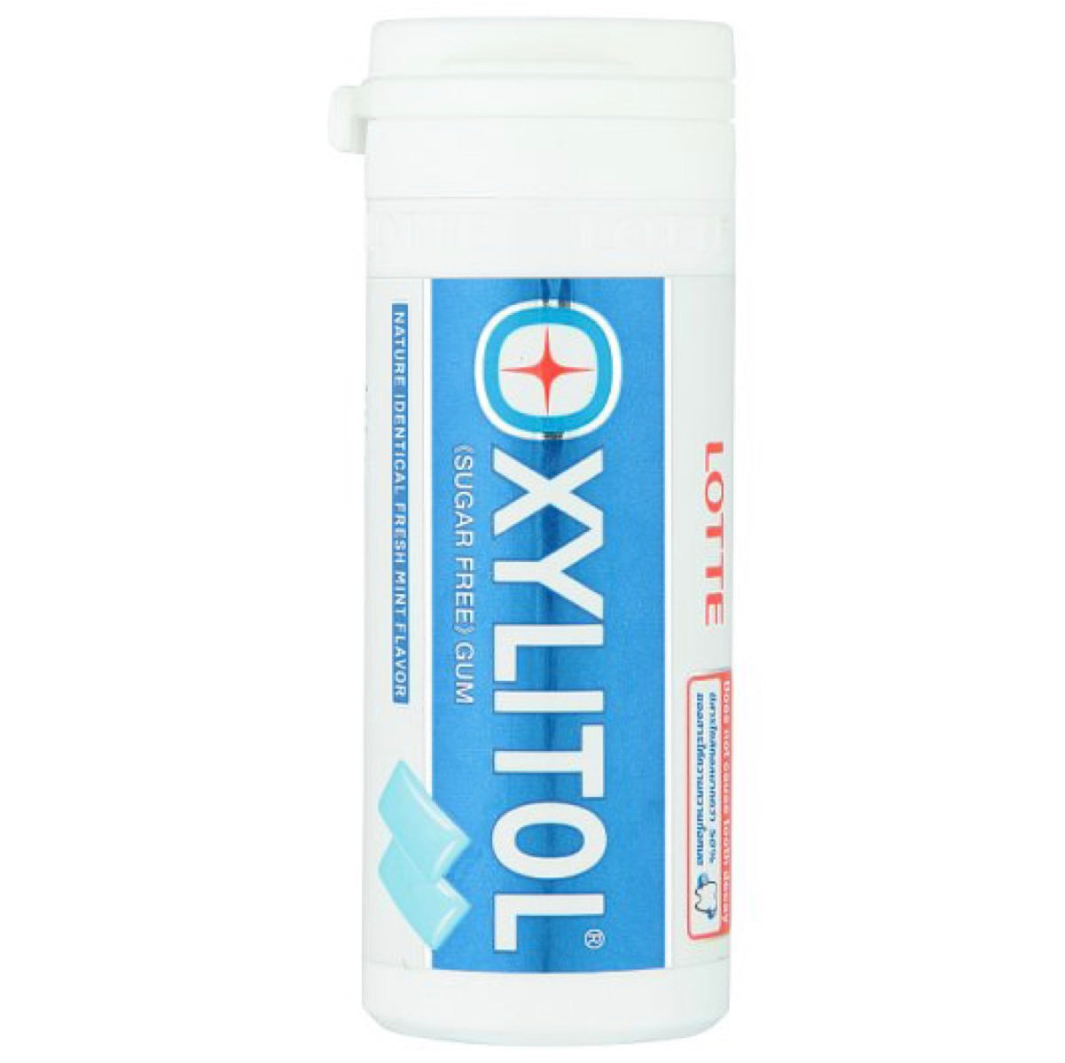 Lotte Xylitol Chewing Gum, Sugar Free, Fresh Mint Flavor, Halal