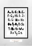 Scandinavian Alphabet - Nursery Print - Krafty Hands Designs