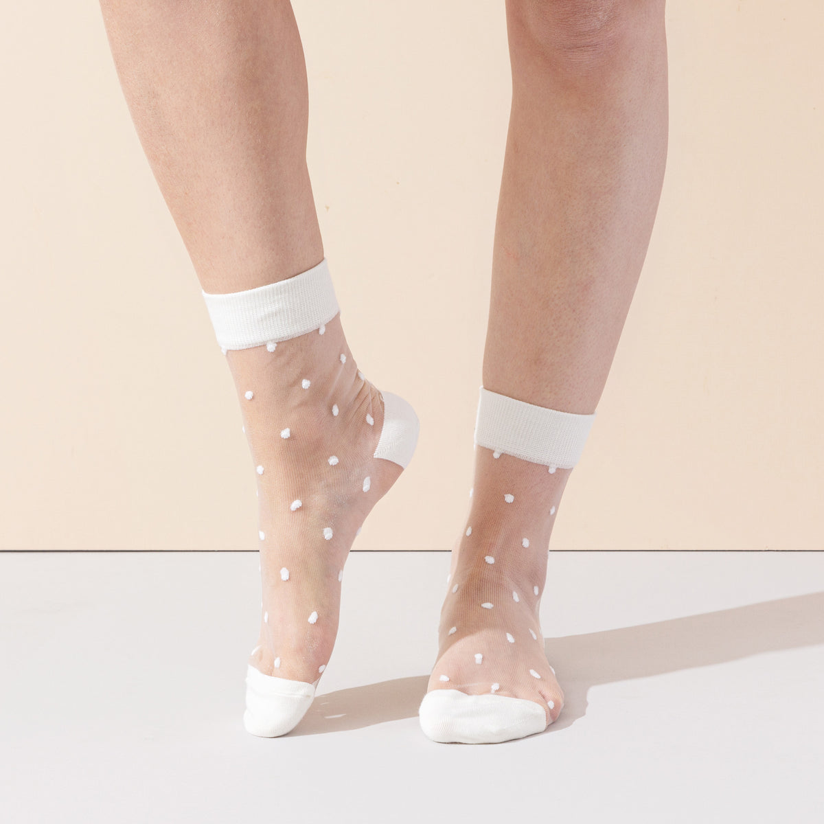 Women's Crew Socks | Transparent | Polka Dot | Cotton | Multi-pack | M ...