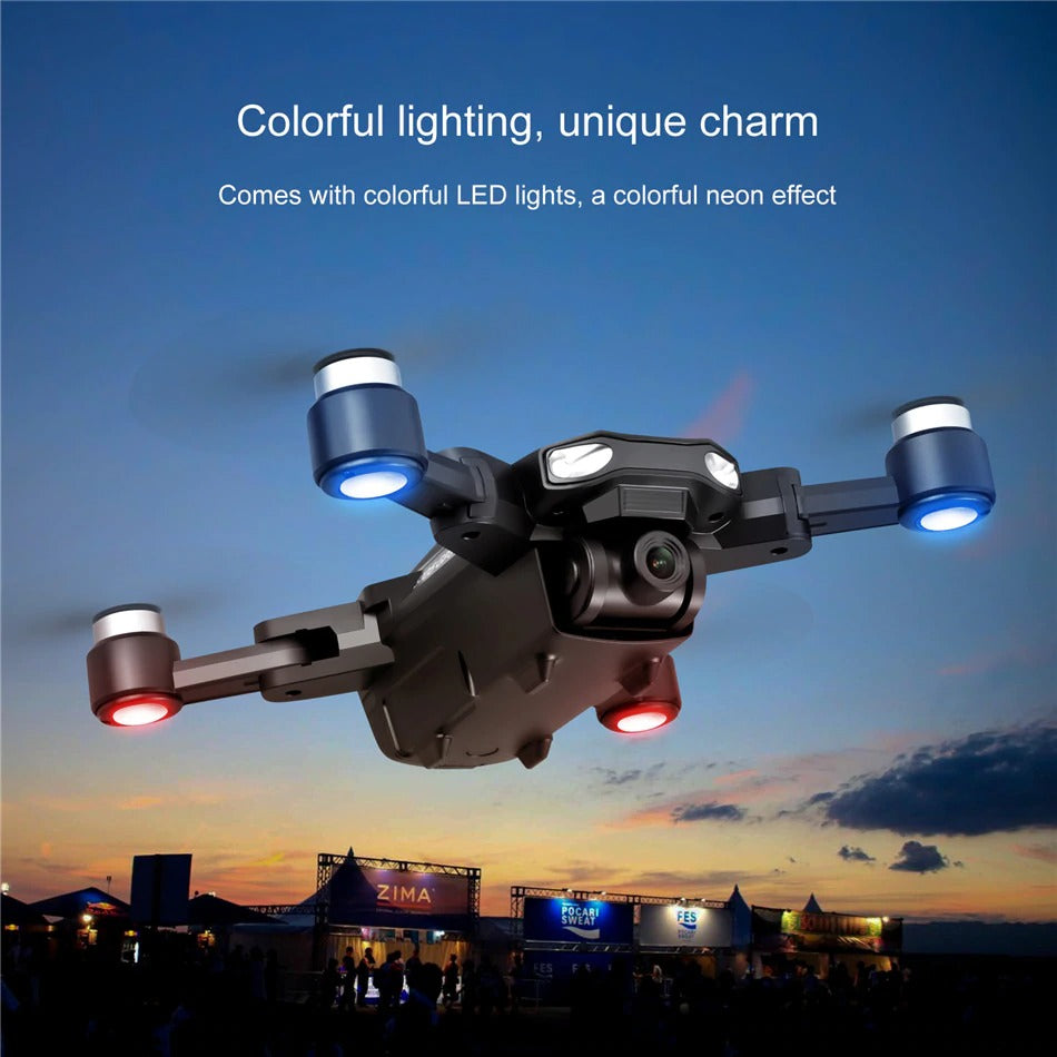 drone LED lights waypoint flight
