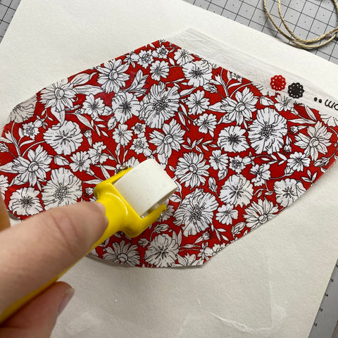 3D fabric decoupage ornament by dhurata davies