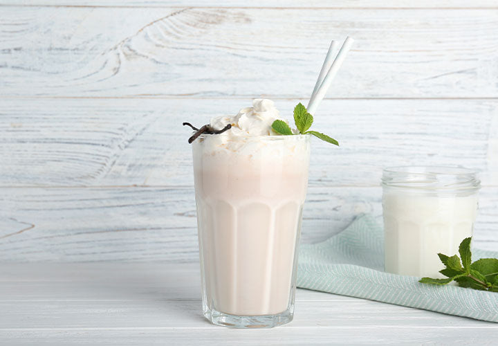 Vanilla ice cream milkshake infused with black tea and chai tea spices.