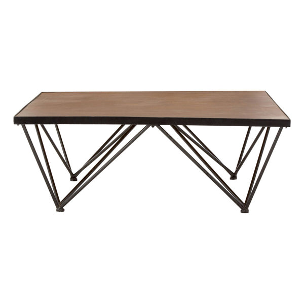 Teddys Collection Newbury Brown Square Coffee Table
