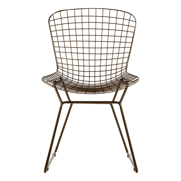 Teddys Collection Della Wire Grid Frame Bronze Dining Chair