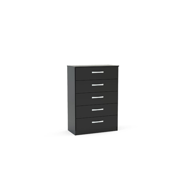 Birlea Lynx 5 Drawer Chest Of Draws In Black