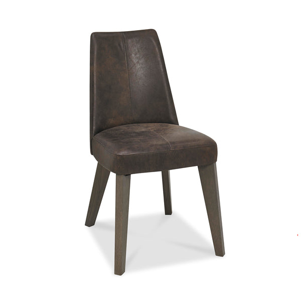 Bentley Cadell Bonded Leather Brown Square Dining Chairs