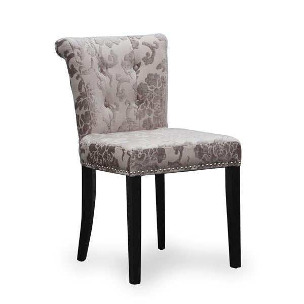 Shankar Sandringham Baroque Velvet Mink Accent Chair 2pk