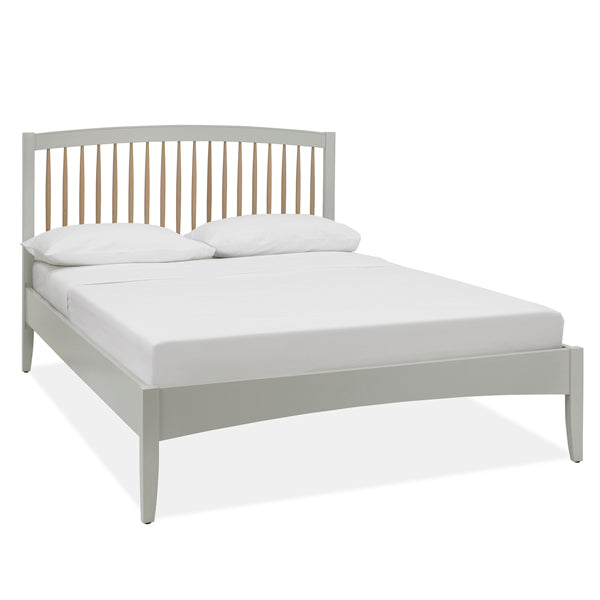 Bentley Whitby Slatted Bedstead Scandi Oak And Grey Bed King