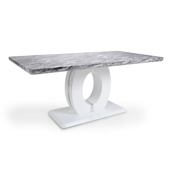 Shankar Neptune Large Marble Effect Top Dining Table