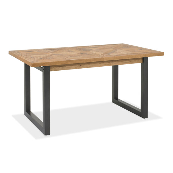 Bentley Indus 4 6 Rustic Oak And Peppercorn Dining Table