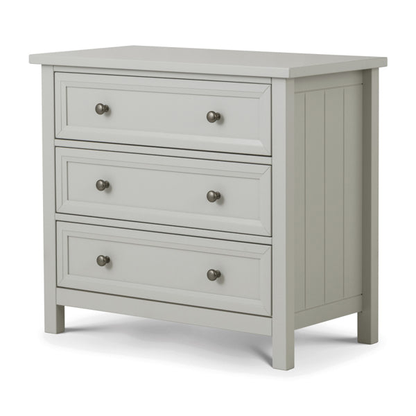 Julian Bowen Maine 3 Drawer Chest Of Drawers Dove Grey 3 Drawers