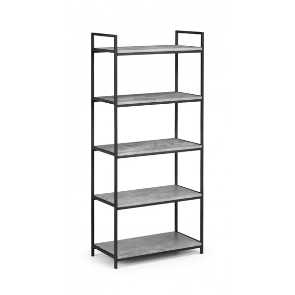 Julian Bowen Staten Concrete Bookcase Concreteblack Tall