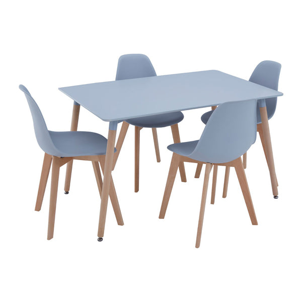 Teddys Collection Vance Grey Dining Set