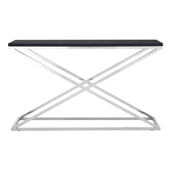 Teddys Collection Trey Criss Cross Black Console Table