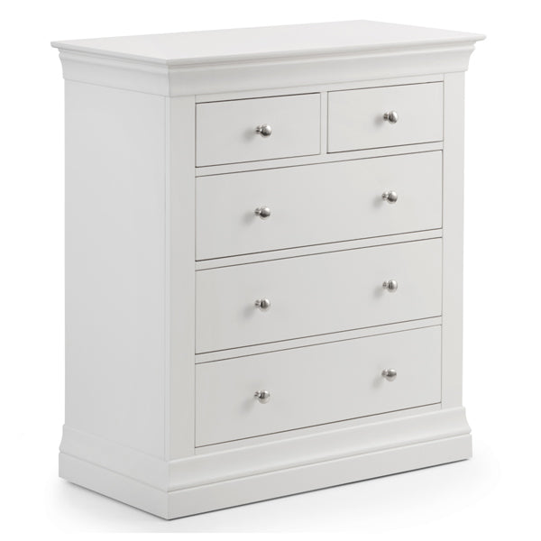 Julian Bowen Clermont Chest Of Drawers White 32 Drawers