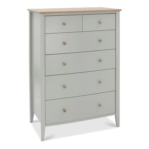 Bentley Whitby 24 Drawer Scandi Oak And Grey Chest Of Drawers