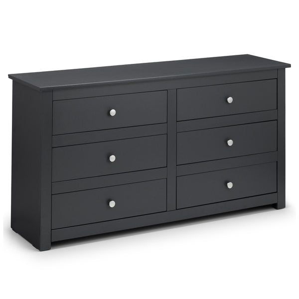 Julian Bowen Radley 6 Drawer Chest Of Drawers Anthracite 6 Drawers