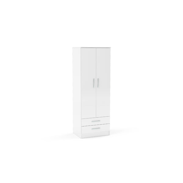 Birlea Lynx 2 Door Combi Wardrobe White