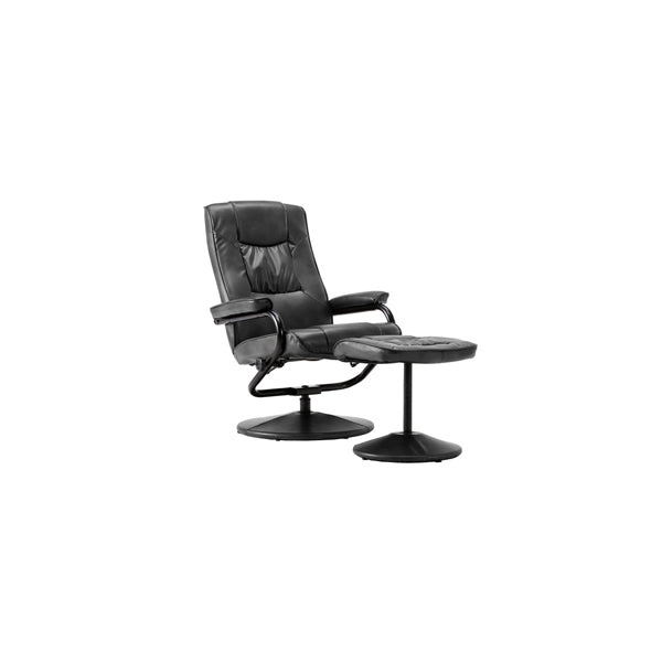 Birlea Memphis Swivel Chair Footstool Black