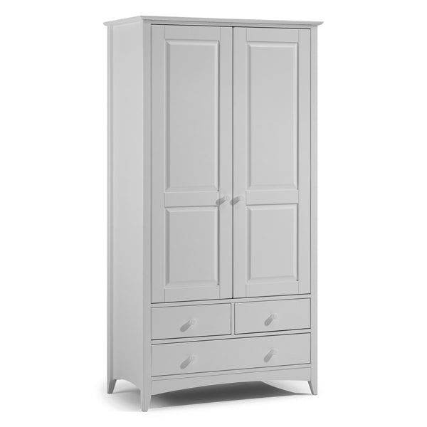 Julian Bowen Cameo 2 Door 3 Drawer Wardrobe Grey