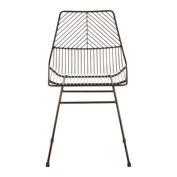 Teddys Collection Deje Wire Tapered Bronze Dining Chair