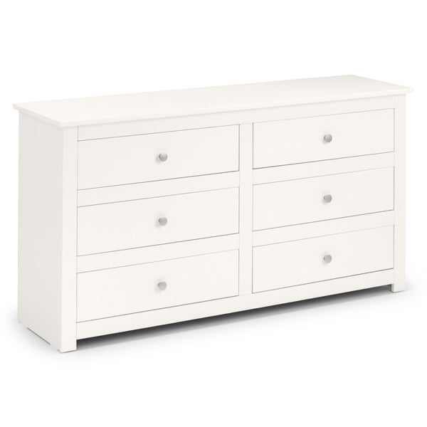 Julian Bowen Radley 6 Drawer Chest Of Drawers Surf White 6 Drawers