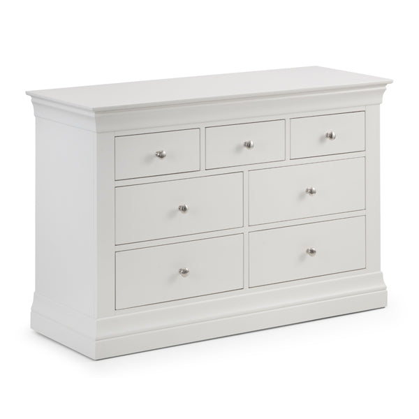 Julian Bowen Clermont Chest Of Drawers White 42 Drawers