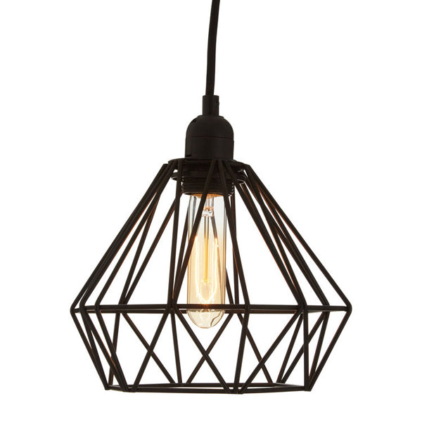 Teddys Collection Bodhi Wire Black Pendant Light