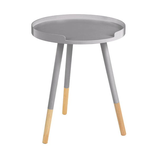 Teddys Collection Grayson Grey Round Side Table