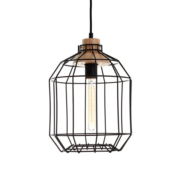 Teddys Collection Brandon Wire Black Pendant Light