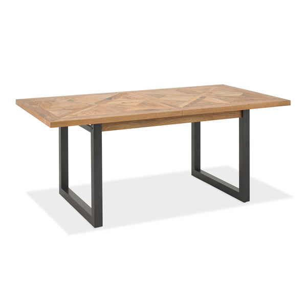Bentley Indus 6 8 Rustic Oak And Peppercorn Dining Table
