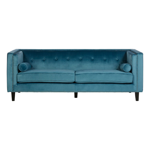 Teddys Collection Francis 3 Seater Blue Sofa