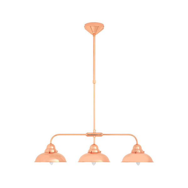 Teddys Collection Jude 3 Shades Copper Finish Pendant Light
