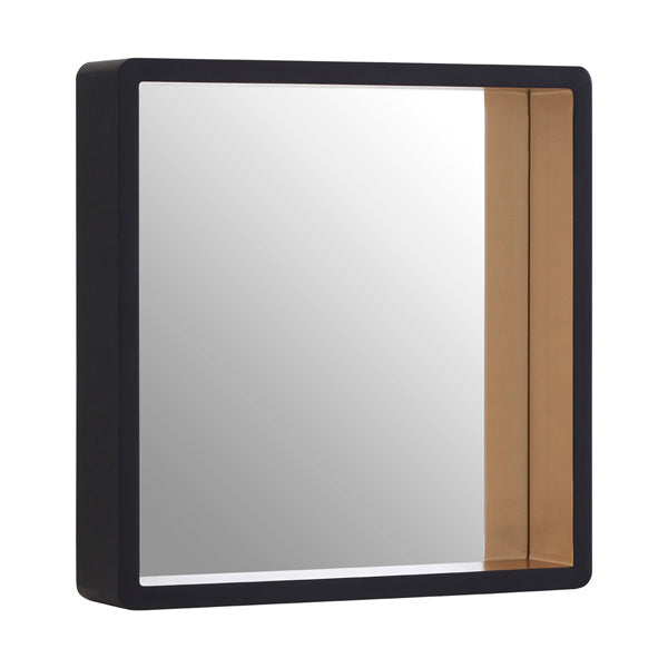 Teddys Collection Graham Gold Edge Black Wall Mirror Small