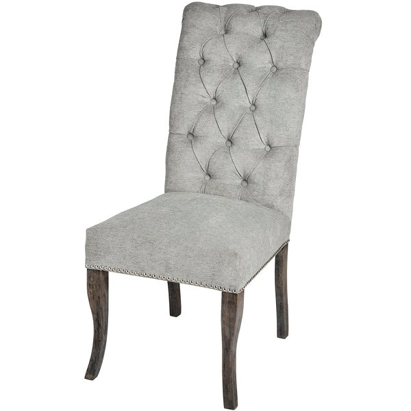 Hill Silver Roll Top Dining Chair With Ring Pull
