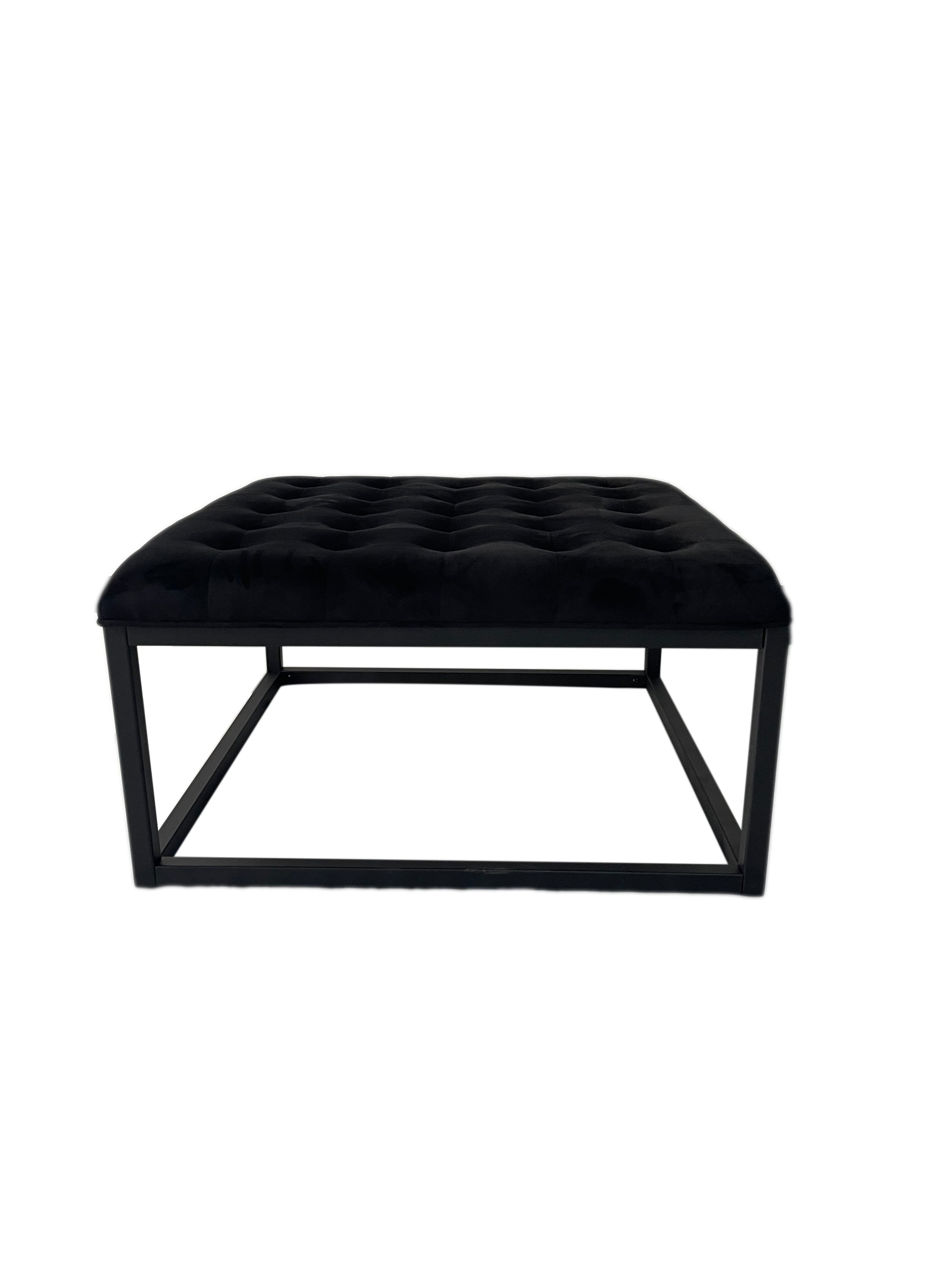 Teddys Collection Falun Footstool Black