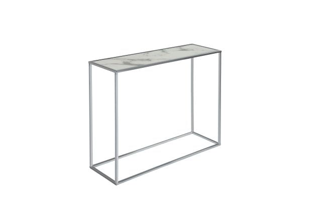 Teddys Collection Swan Console Table White And Chrome