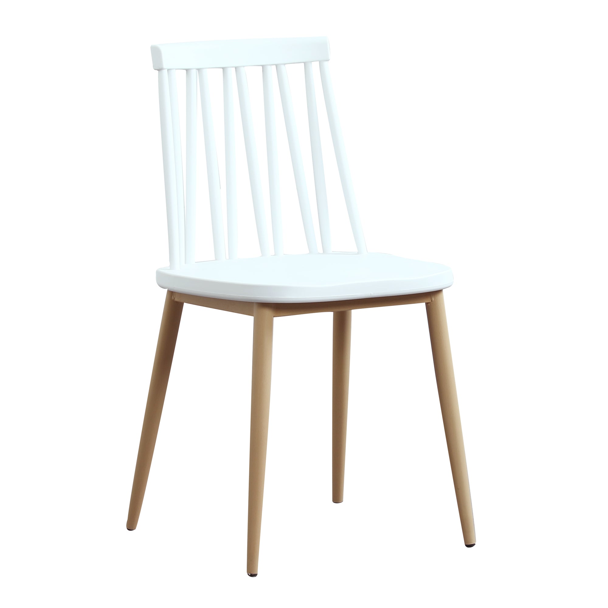 Teddys Collection Axl Dining Chair White And Wood Legs