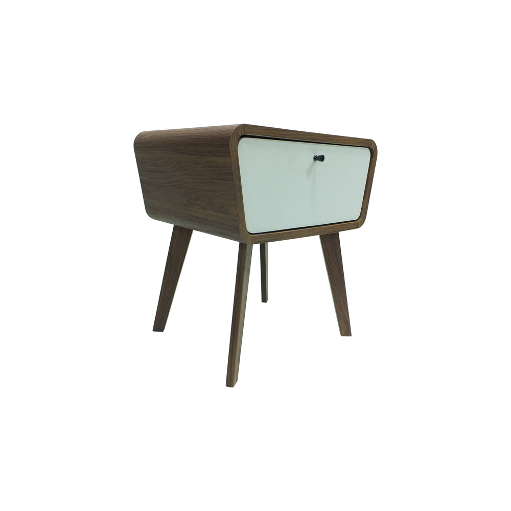 Teddys Collection Direct Side Table Walnut And White