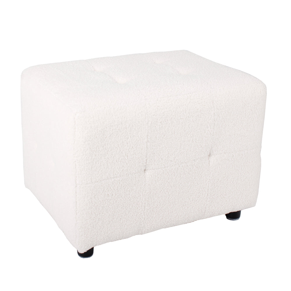 Teddys Collection Trachelium Ottoman White