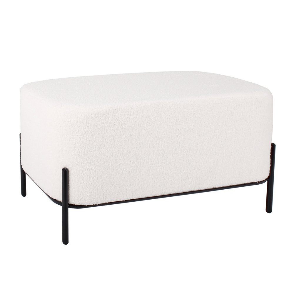 Teddys Collection Viola Footstool White