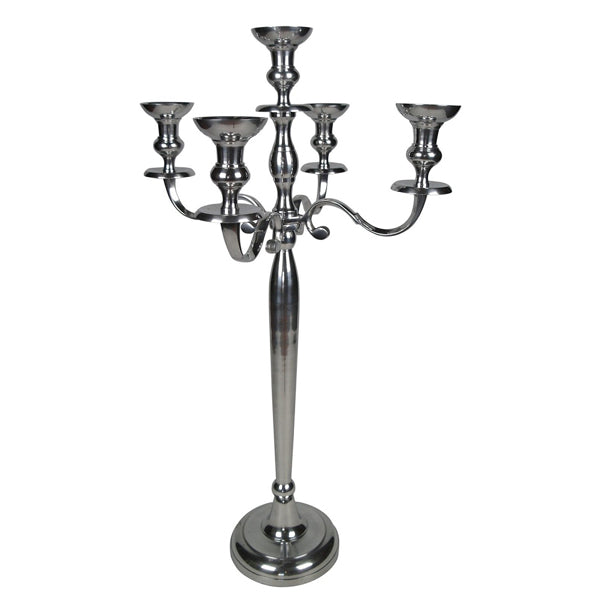 Maison Reproductions Silver Candelabra Candle Holder Silver Large
