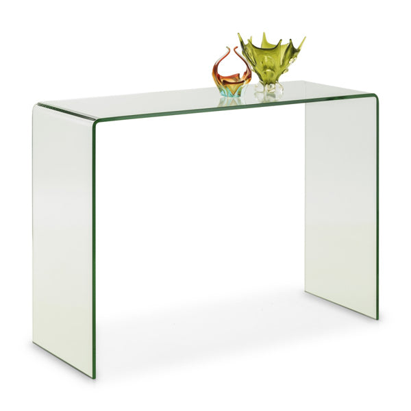 Julian Bowen Amalfi Bent Glass Console Table