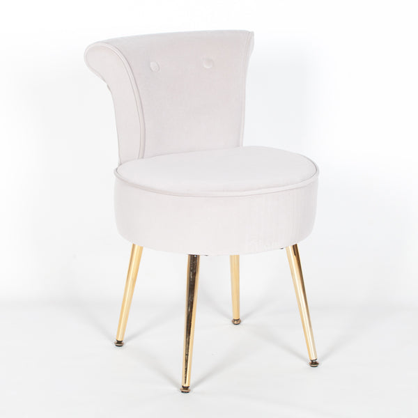 Maison Reproductions Dining Chair With Gold Legs Grey