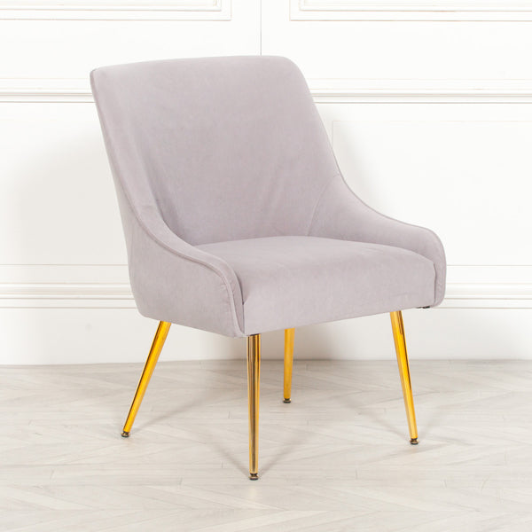 Maison Reproductions Velvet Dining Chair Grey