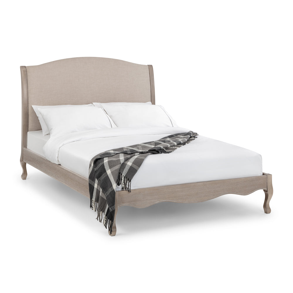 Julain Bowen Camille Super Kingsize Bed Frame In Oatmeal Linen